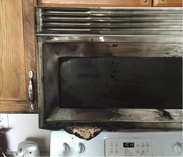 Burnt microwave