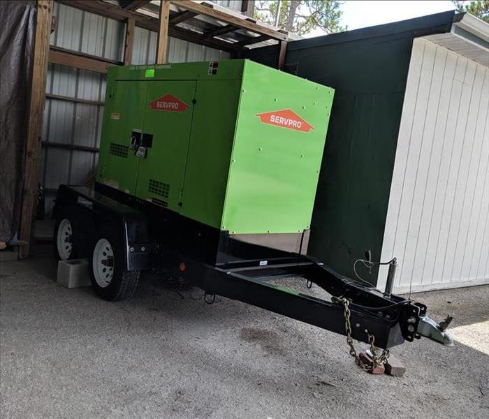 Photo of a pull behind generator